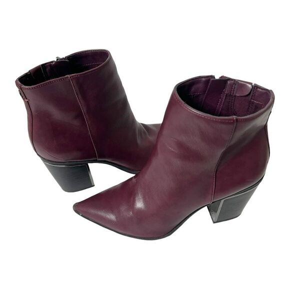 Circus by Sam Edelman Cal Womens Deep Plum Ankle Boots Size 8.5 M - Picture 1 of 7